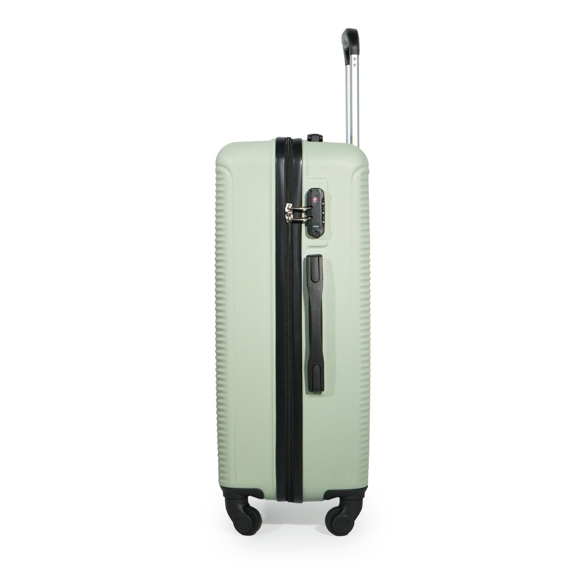 Alt View 8. BreeBe - 3-Piece Luggage Set ABS Lightweight & Durable Suitcase with Spinner Wheels, TSA Lock, (20/24/28), Green - Green.