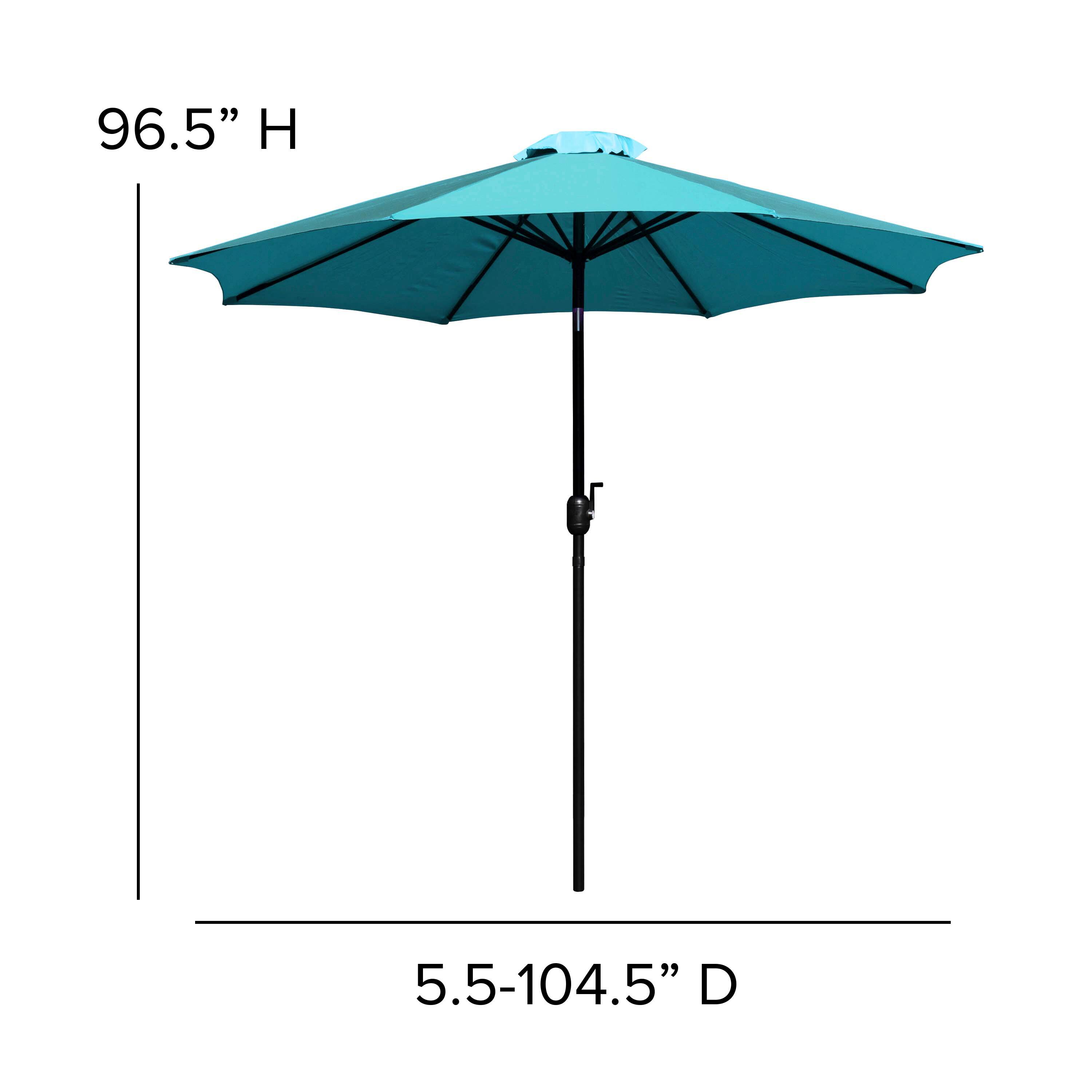 96.5" H  
5.5-104.5" D