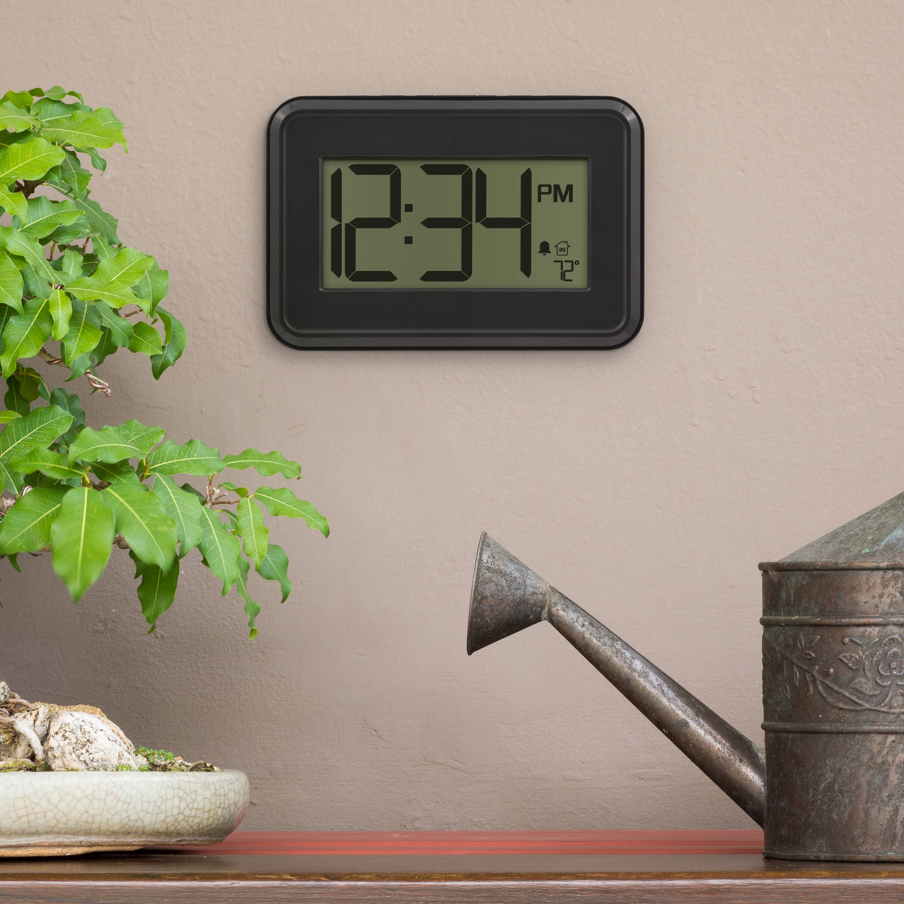 Alt View 2. La Crosse Technology - MainStays Basic Wall/Table Digital Clock with Countdown Timer - Black.