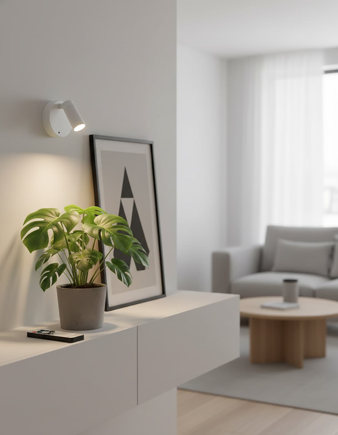 Alt View 4. FINEAK - 2 Pack White Rechargeable Spotlights (5500mAh, Remote, 3CCT).