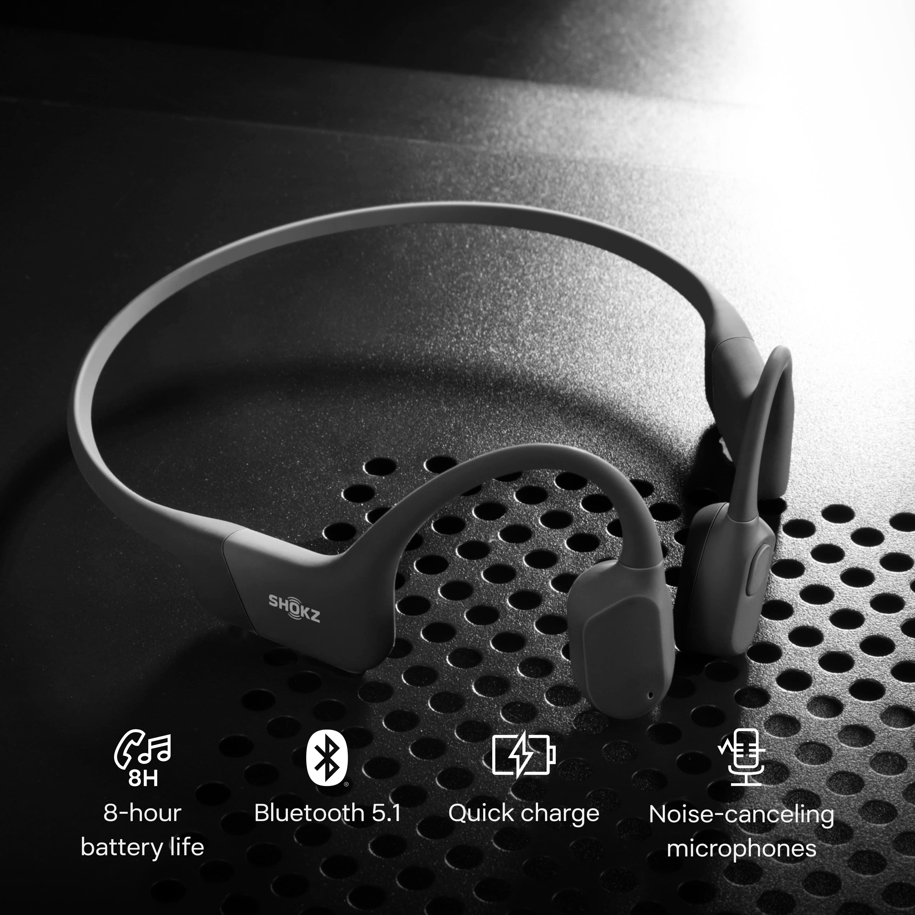 Shokz OpenRun Bone Conduction Open Ear Endurance Headphones