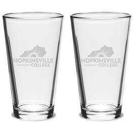 Jardine - Hopkinsville Community College 16oz. 2-Piece Classic Pub Glass Set - Multicolor