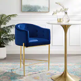 Savour Tufted Counter Stool by Modway - Navy