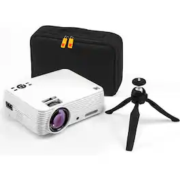 Kodak - FLIK X7 Home Projector, 720p Portable Small Home Theater System w/1080p Compatibility & Bright Lumen LED Lamp - White