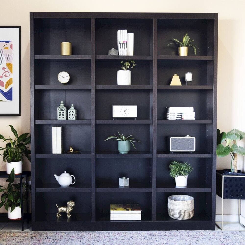 Alt View 5. Concepts in Wood - 72 x 84 Wall Storage Unit Espresso Finish - Brown.