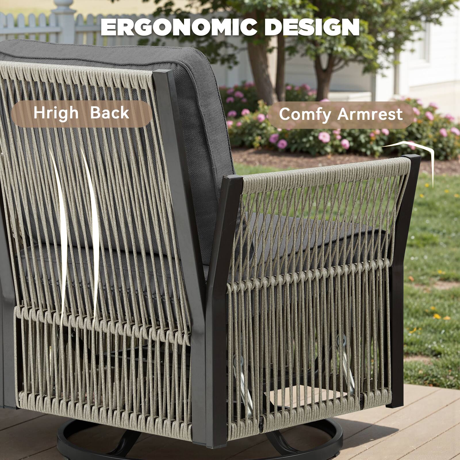 ERGONOMIC DESIGN  
High Back  
Comfy Armrest