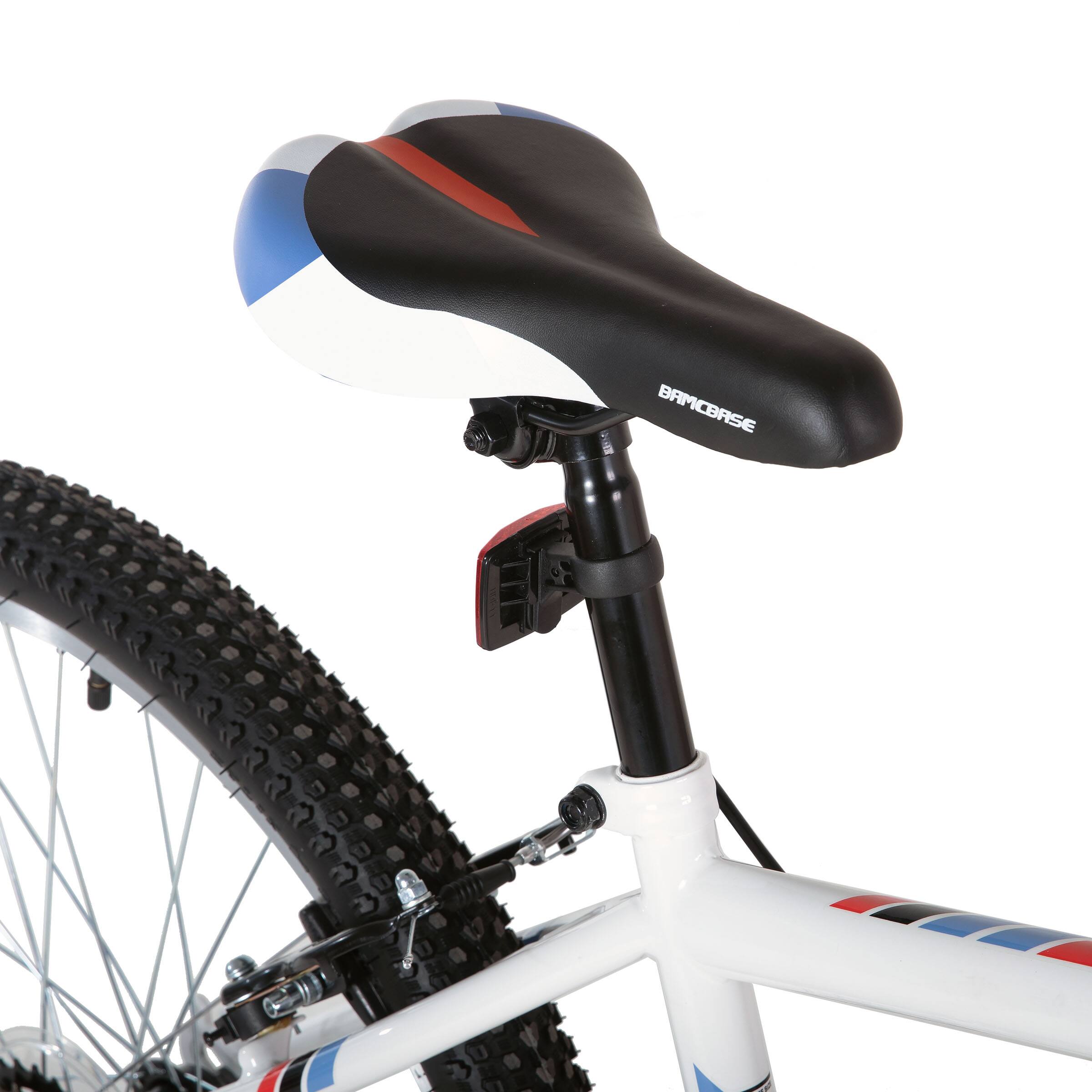 Alt View 8. HILAND - BAMCBASE Sprague 26 inch Steel Mountain Bike for Adults, 18-Speed MTB with Rigid Fork, Men Women Bicycle, White - white.