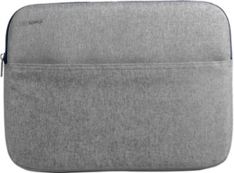 Speck - Transfer Pro Pocket Sleeve for Most Tablets Up to 14" - Sweater Gray/Coastal Blue - Front_Zoom
