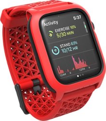 Catalyst - Band language and Waterproof Case for Apple Watch® 44mm - Red - Angle_Zoom
