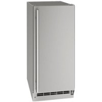 U-Line - 90-lb Outdoor Nugget Ice Machine with Reversible Hinge with Pump - Stainless steel - Front_Zoom