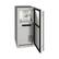 Left. U-Line - 90-lb Outdoor Nugget Ice Machine with Reversible Hinge with Pump - Stainless steel.