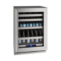 U-Line - 5 Class 14-Bottle Dual Zone Wine Cooler - Stainless steel - Front_Zoom