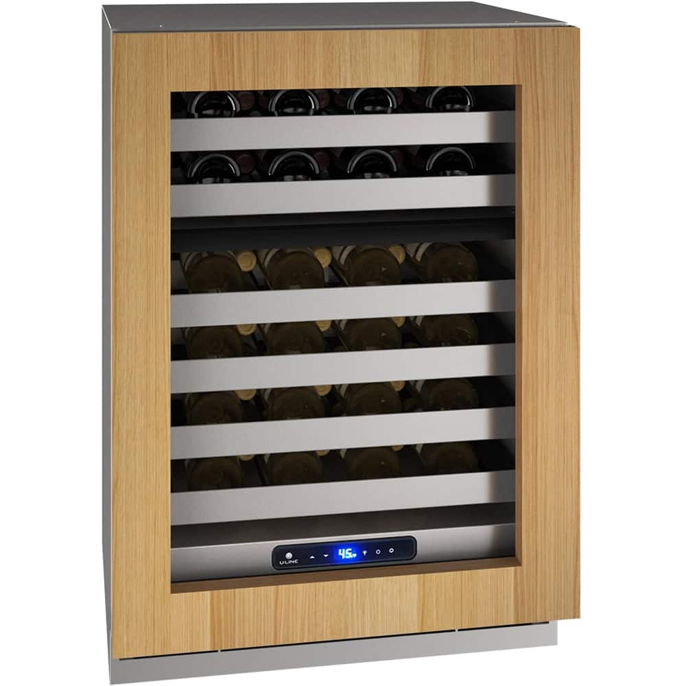 Front. U-Line - 5 Class 49-Bottle Dual Zone Wine Cooler - Custom Panel Ready.