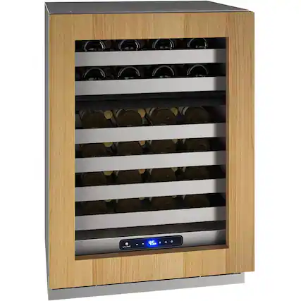 Front. U-Line - 5 Class 49-Bottle Dual Zone Wine Cooler - Custom Panel Ready.