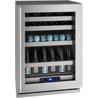 U-Line - 5 Class 14-Bottle Dual Zone Wine Cooler - Stainless steel - Front_Zoom