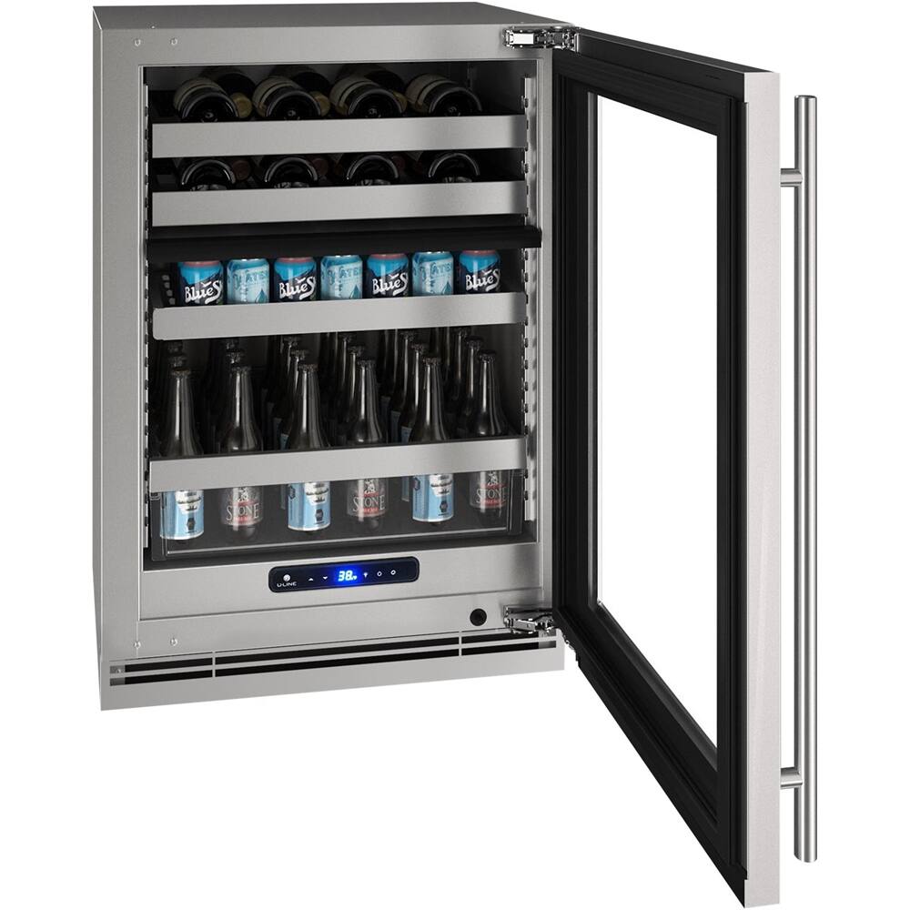 U Line 5 Class 14 Bottle Dual Zone Wine Cooler Stainless