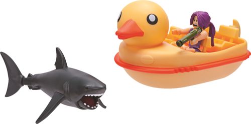 Jazwares Roblox Sharkbite Duck Boat Brickseek - amazon com roblox action collection innovation labs game pack includes exclusive virtual item toys games