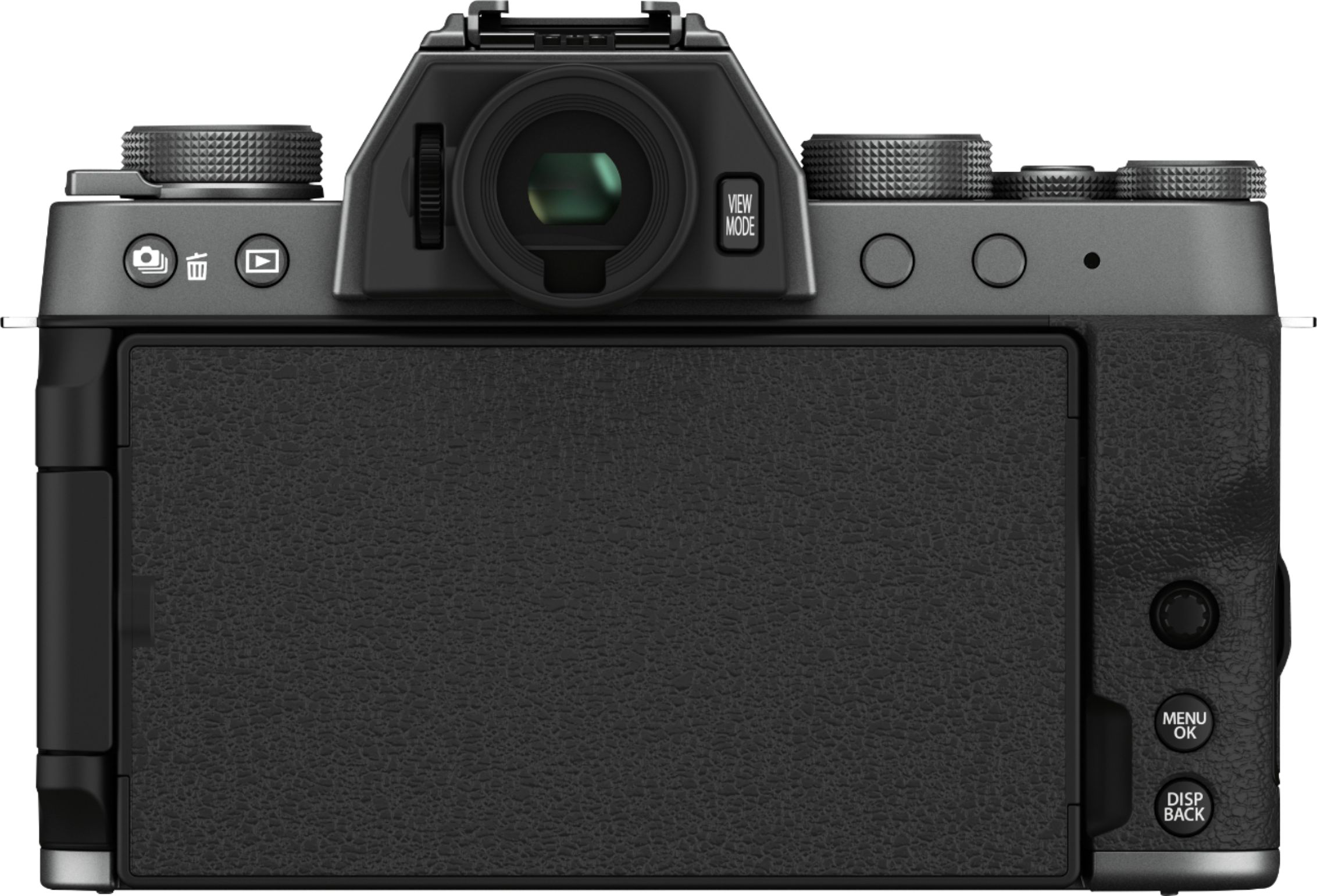 Back View: Fujifilm - X Series X-T200 Mirrorless Camera with XC 15-45mm f/3.5-5.6 OIS PZ Lens - Dark Silver