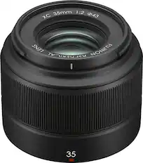 Front. Fujifilm - XC35mmF2 Prime Lens for Fujifilm X-Mount System Cameras - Black.