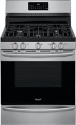 Frigidaire - Gallery 5.0 Cu. Ft. Freestanding Gas Range with Air Fry - Stainless steel - Front_Zoom