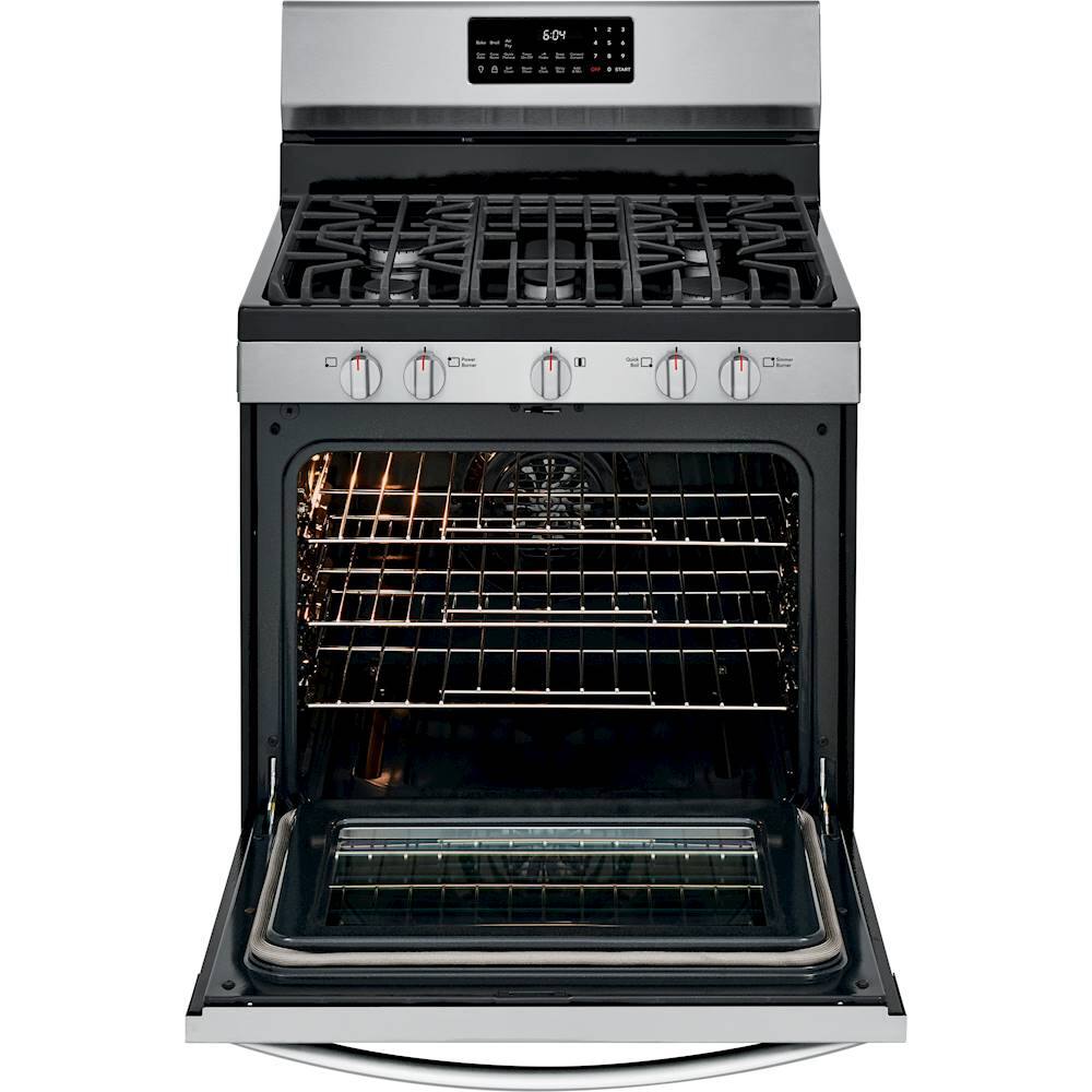 Alt View 11. Frigidaire - Gallery 5.0 Cu. Ft. Freestanding Gas Range with Air Fry - Stainless Steel.
