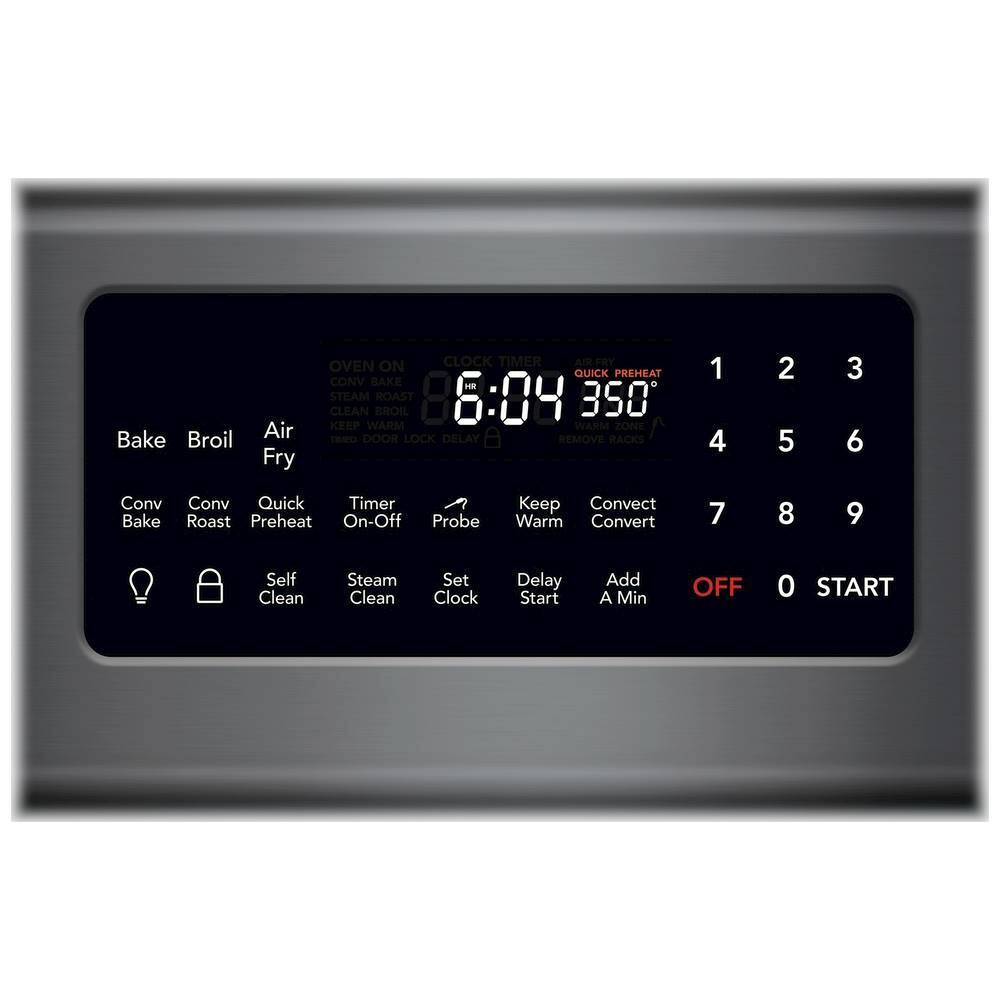 Alt View 19. Frigidaire - Gallery 5.0 Cu. Ft. Freestanding Gas Range with Air Fry - Black Stainless Steel.