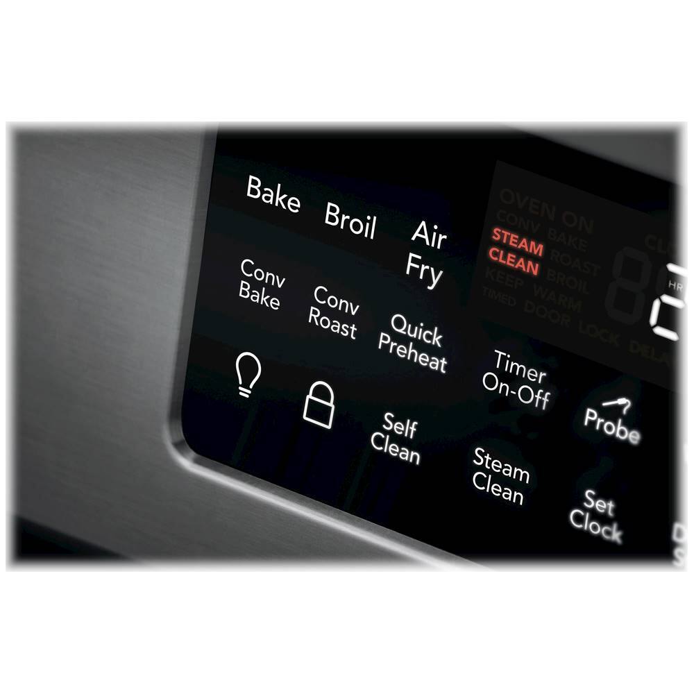 Alt View 20. Frigidaire - Gallery 5.0 Cu. Ft. Freestanding Gas Range with Air Fry - Black Stainless Steel.
