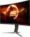 Left. AOC - G2 Series C27G2 27" LED Curved FHD FreeSync Premium Monitor (DisplayPort, HDMI, VGA) - Black/Red.