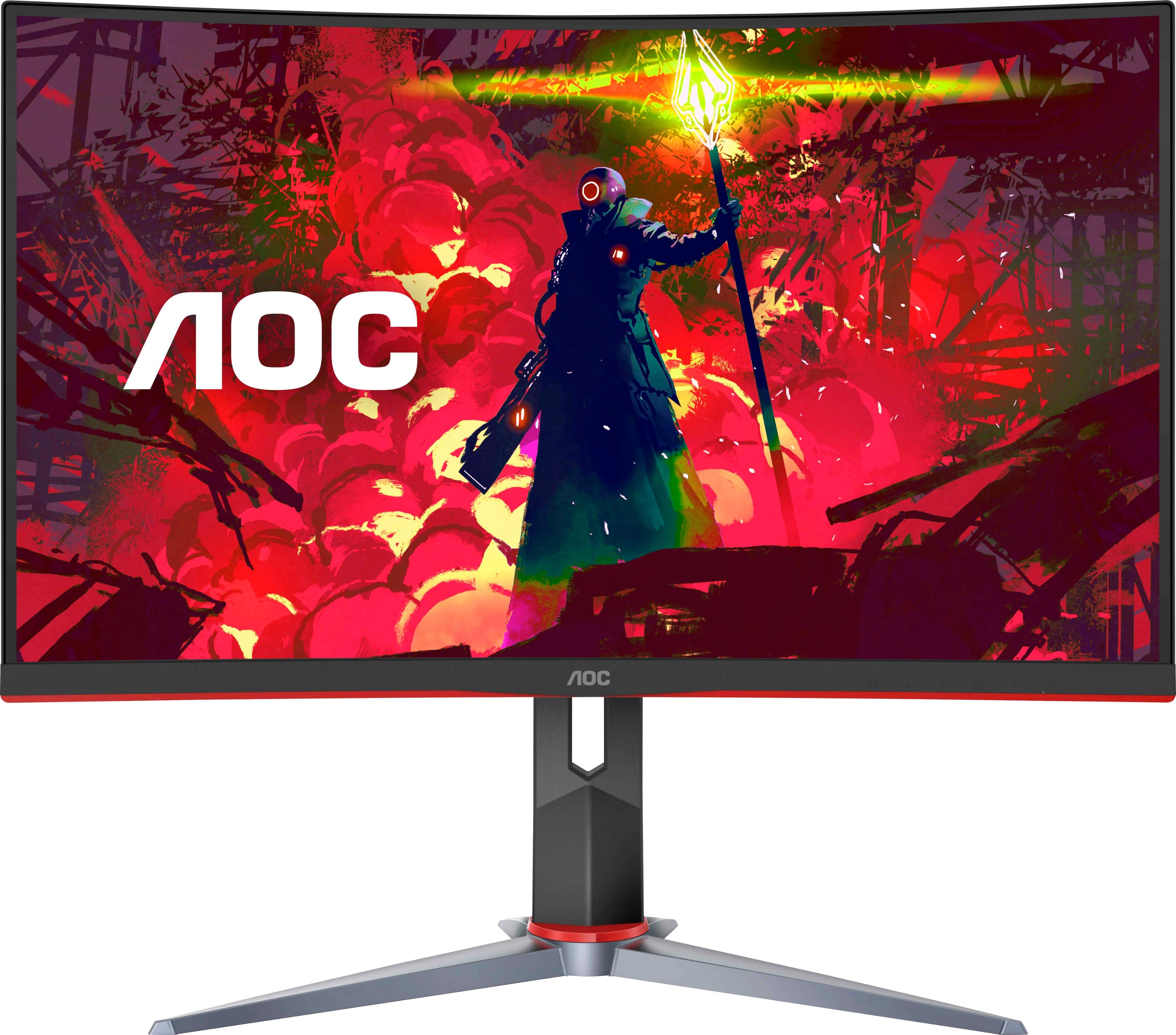 Aoc G2 Series C27g2 27 Led Curved Fhd Freesync Premium Monitor Displayport Hdmi Vga Black Red C27g2 Best Buy