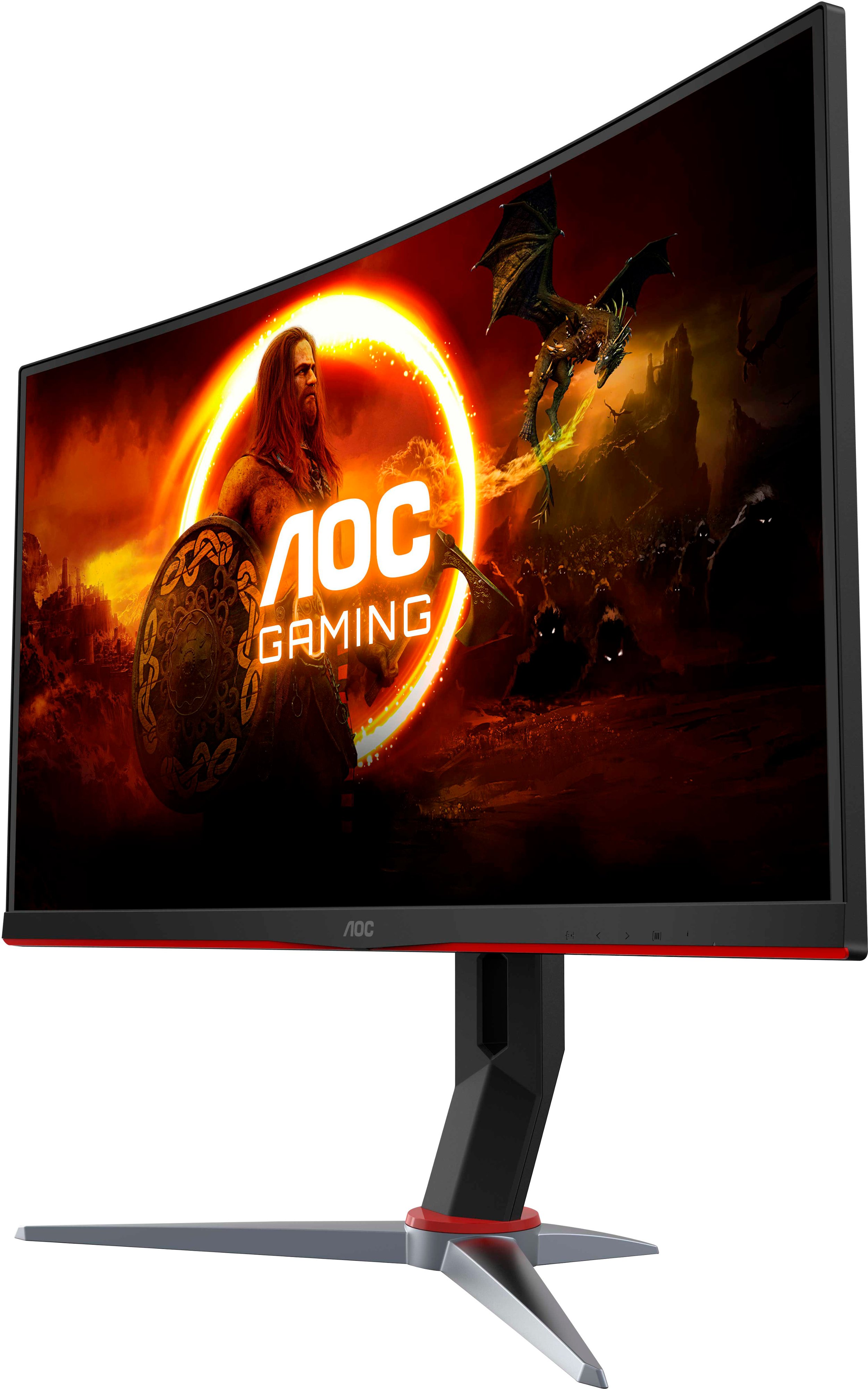 AOC C27G2Z 27 Curved Frameless Ultra-Fast Gaming Monitor, FHD 1080p, 0.5ms  240Hz, FreeSync, HDMI/DP/VGA, Height Adjustable, 3-Year Zero Dead Pixel