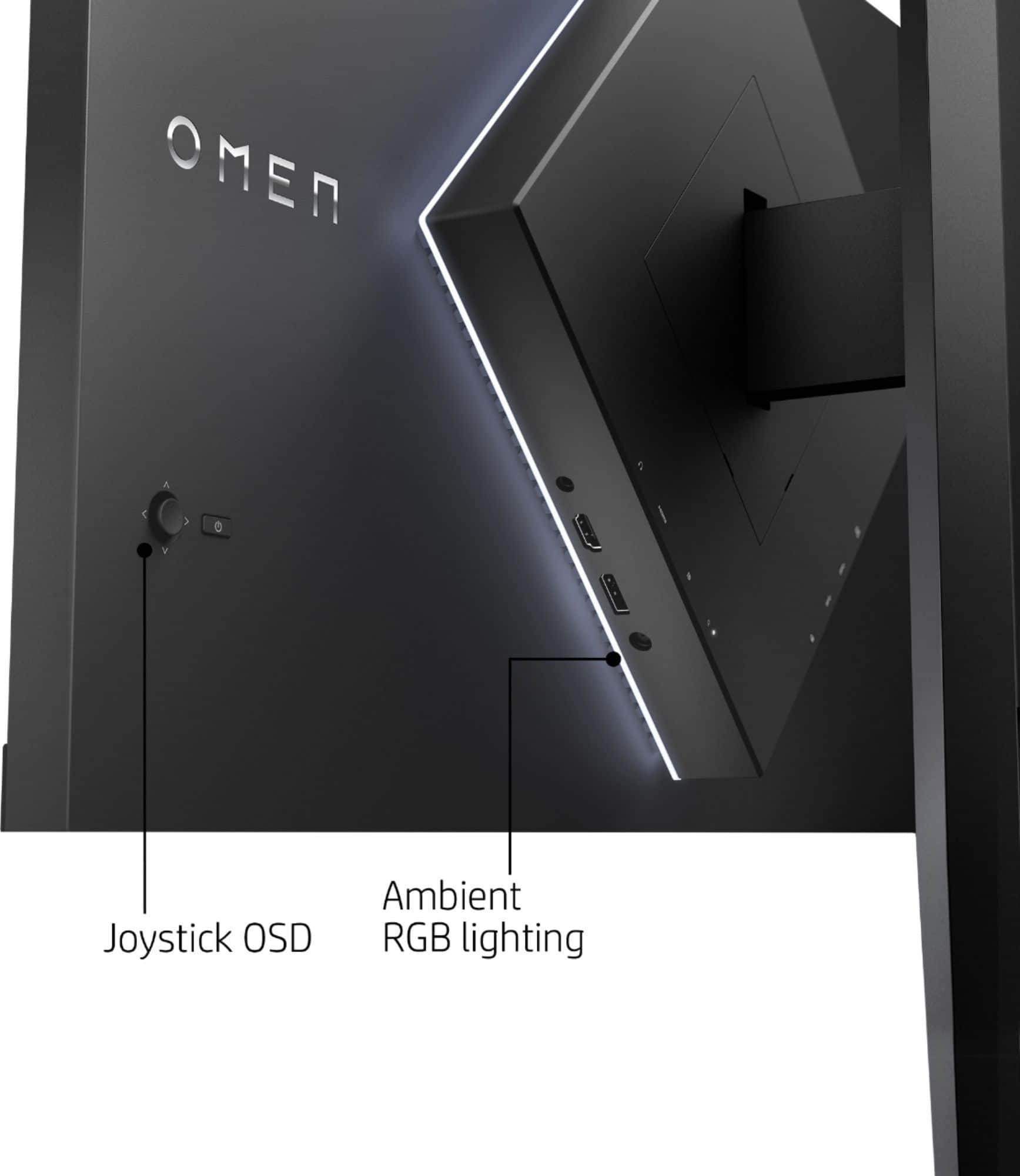 Alt View 18. HP OMEN - 27" IPS LED QHD FreeSync & G-Sync Compatible Gaming Monitor (DisplayPort, HDMI, USB) - Shadow Black.