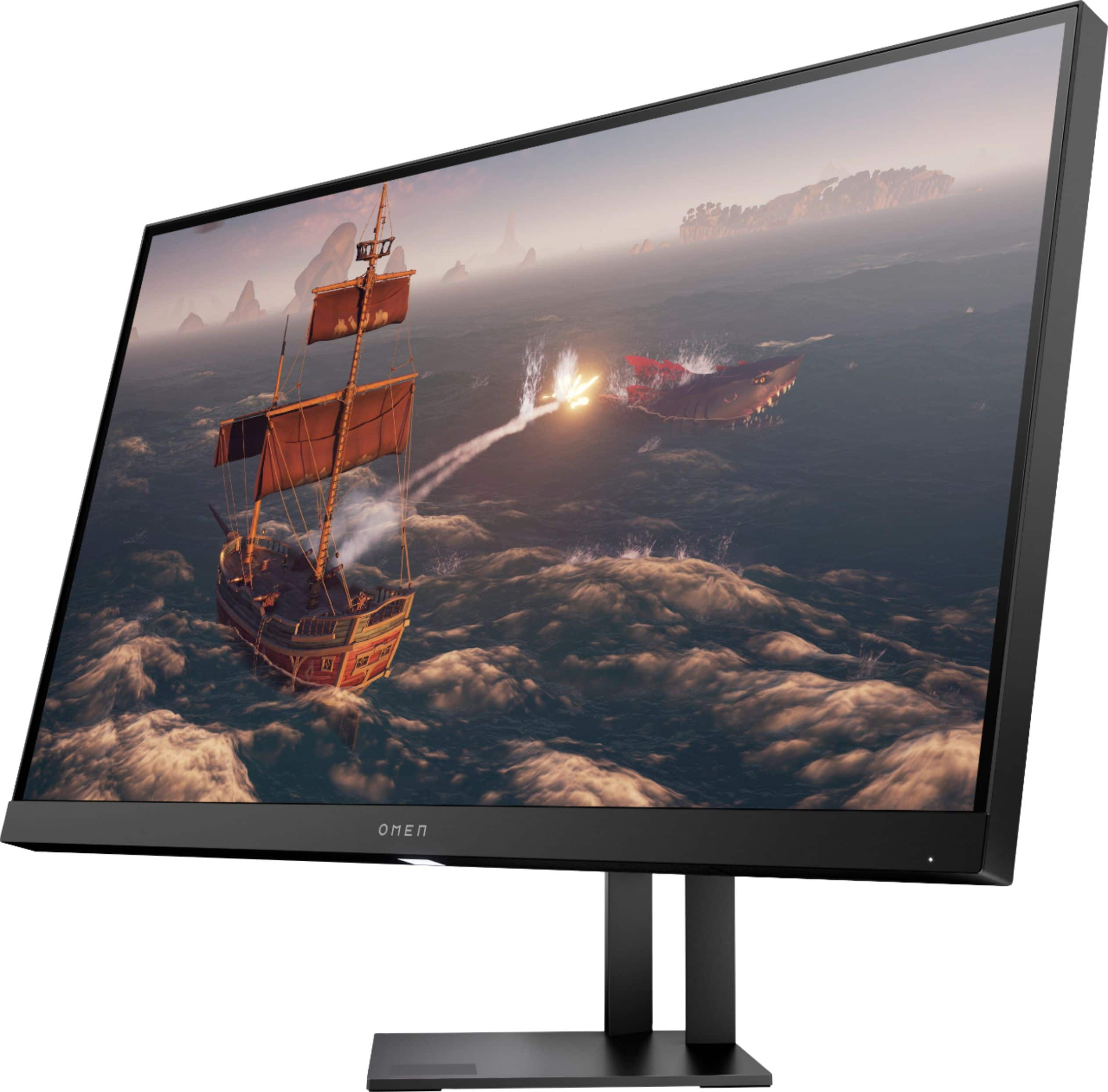 Left View: Dell - S2721DGF 27" Gaming IPS QHD FreeSync and G-SYNC compatible monitor with HDR (DisplayPort, HDMI) - Accent Grey