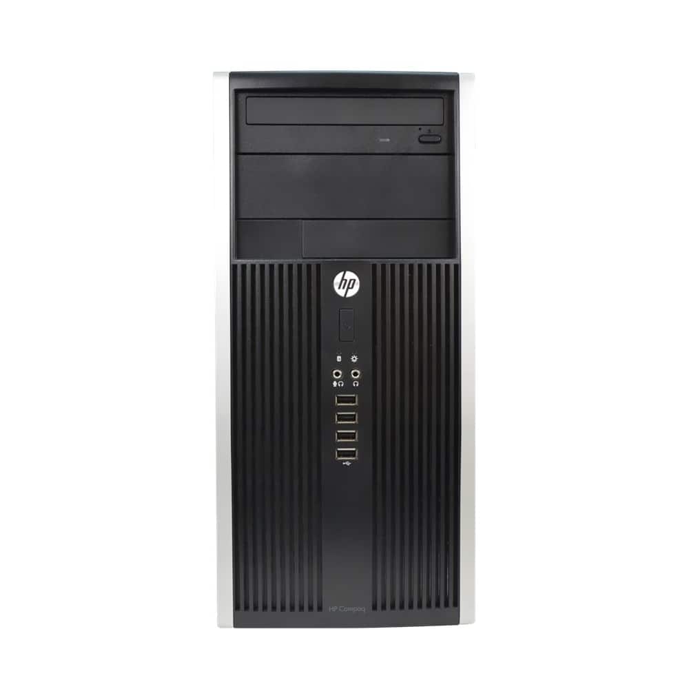 Front. HP - Refurbished Compaq Desktop - Intel Core i7 - 8GB Memory - 240GB SSD - Black.