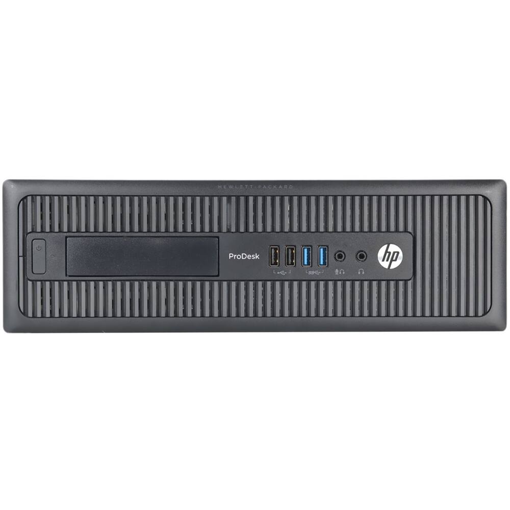 Front. HP - Refurbished ProDesk Desktop - Intel Core i5 - 8GB Memory - 256GB SSD - Black.
