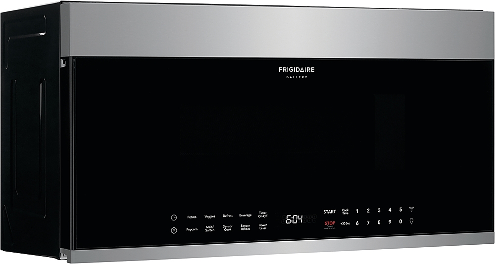 Angle View: Frigidaire - Gallery Series 1.9 Cu. Ft. Over-the-Range Microwave with Sensor Cooking - Black stainless steel