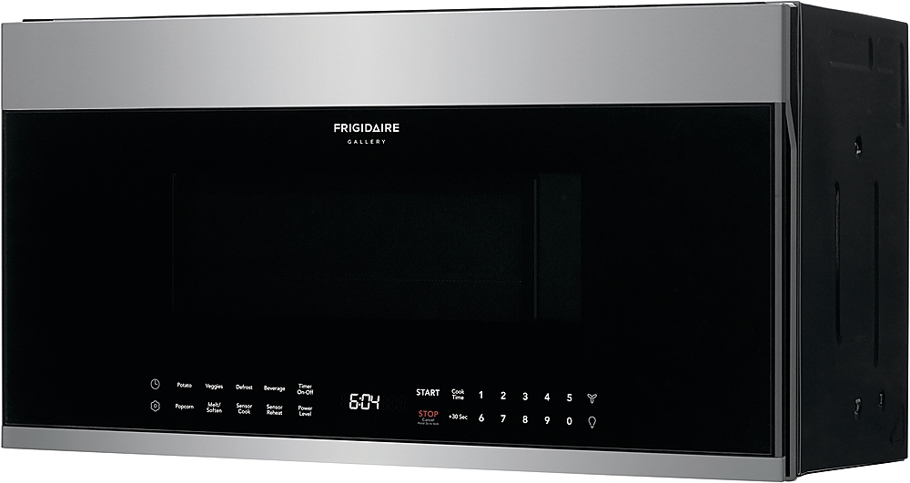 Left View: Frigidaire - Gallery Series 1.9 Cu. Ft. Over-the-Range Microwave with Sensor Cooking - Stainless steel
