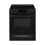 Front. Frigidaire - 5.0 Cu. Ft. Freestanding Electric Range with Self-Cleaning - Black.