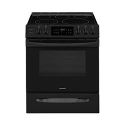 Frigidaire - 5.0 Cu. Ft. Freestanding Electric Range with Self-Cleaning - Black - Front_Zoom