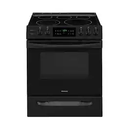 Frigidaire - 5.0 Cu. Ft. Freestanding Electric Range with Self-Cleaning - Black