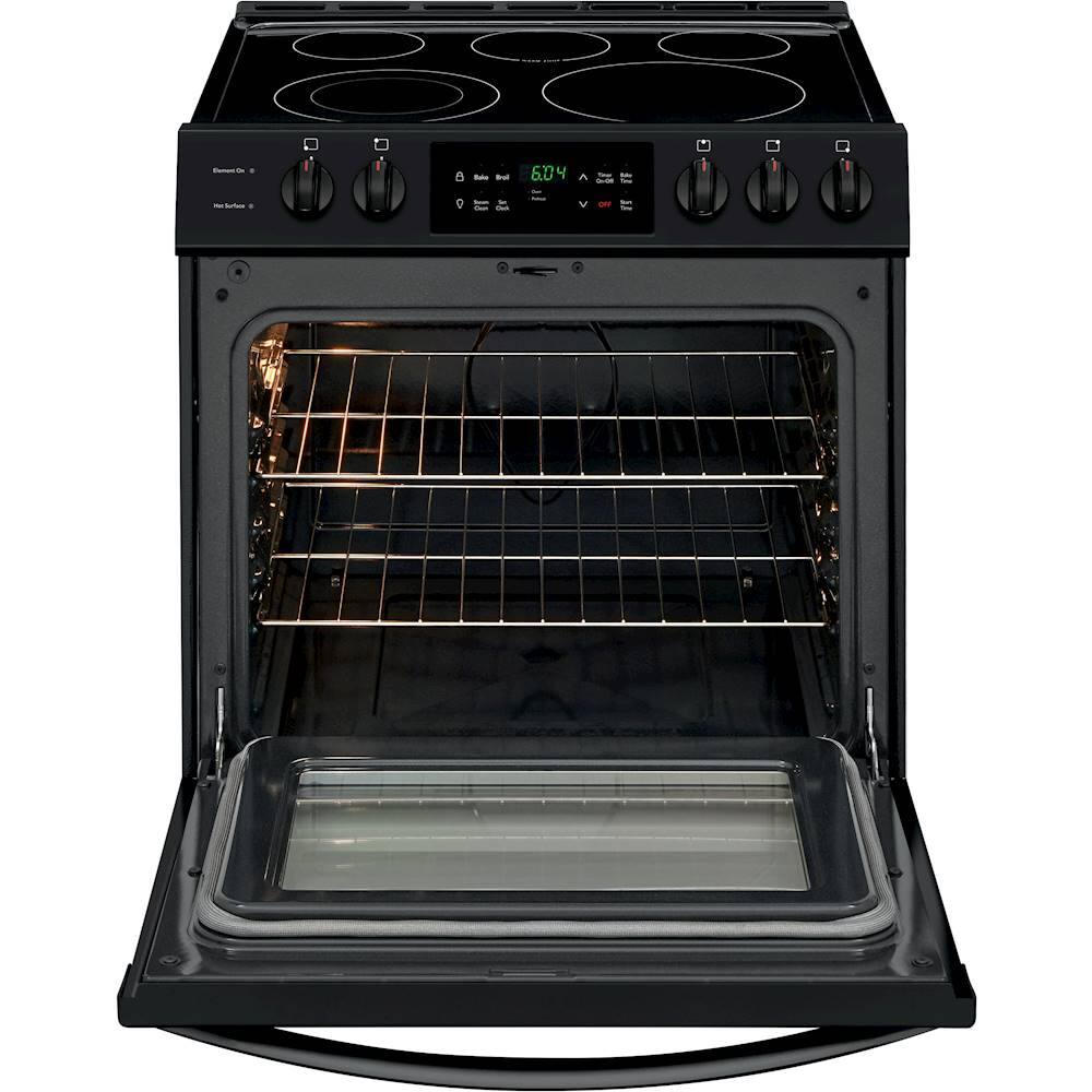 Alt View 12. Frigidaire - 5.0 Cu. Ft. Freestanding Electric Range with Self-Cleaning - Black.