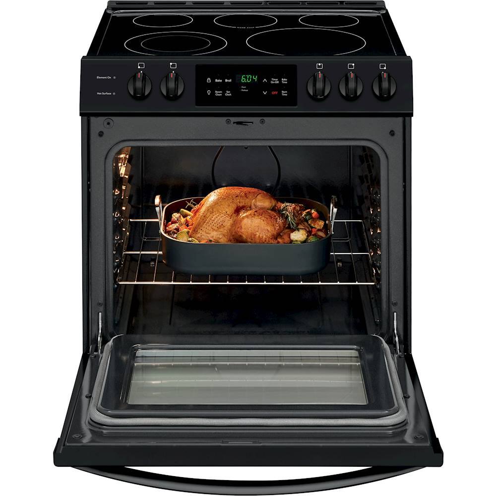 Alt View 13. Frigidaire - 5.0 Cu. Ft. Freestanding Electric Range with Self-Cleaning - Black.