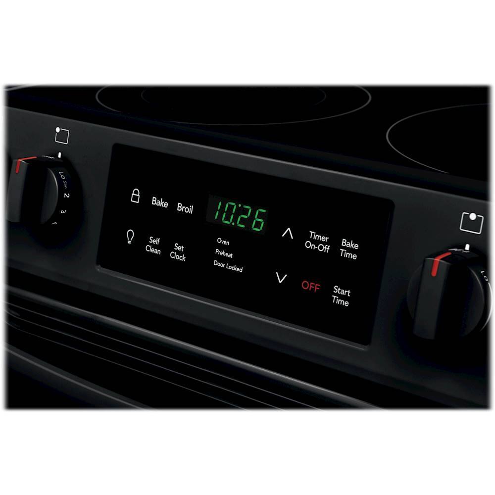 Alt View 16. Frigidaire - 5.0 Cu. Ft. Freestanding Electric Range with Self-Cleaning - Black.