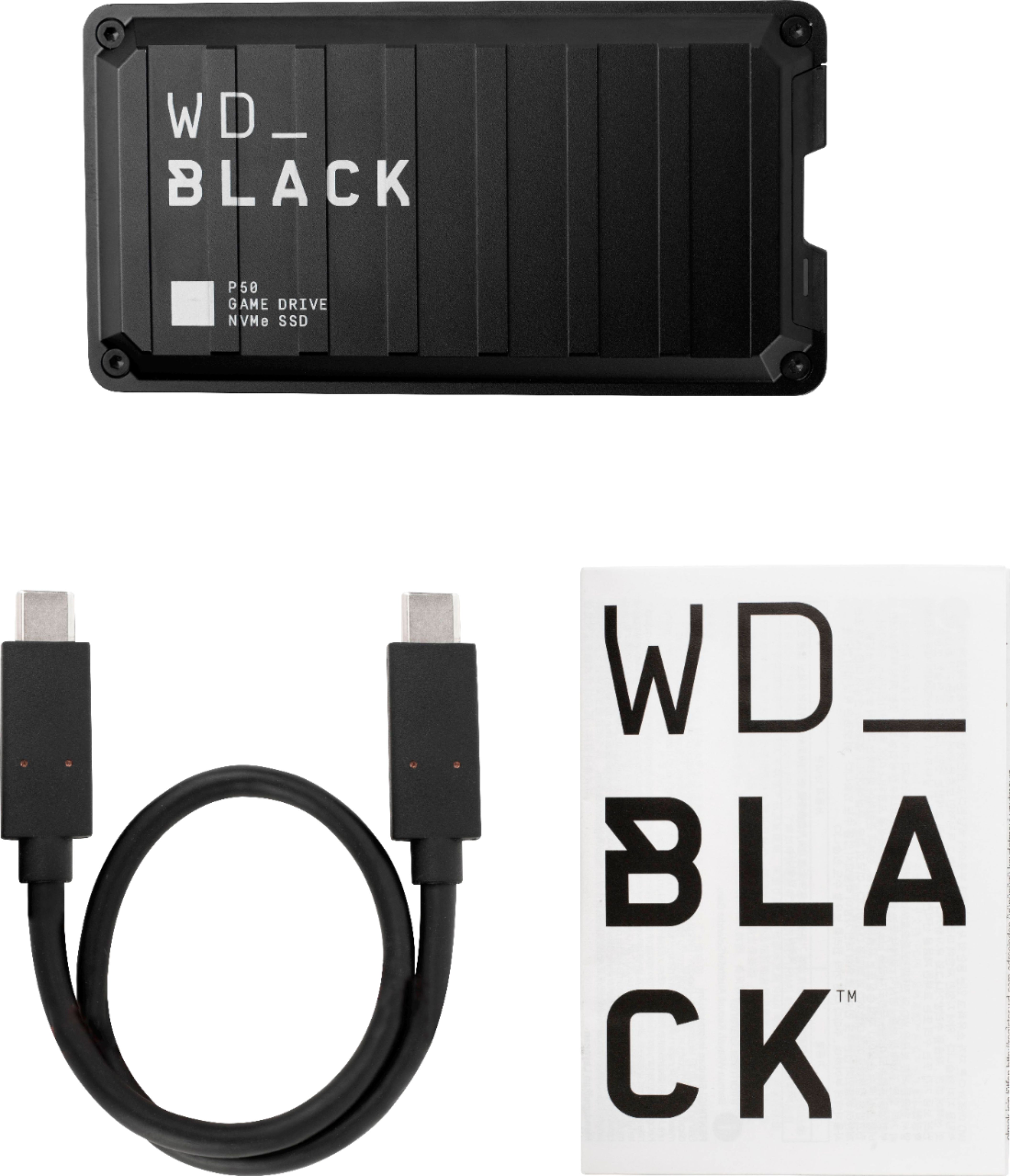 Wd Wd Black P50 1tb External Usb 3 2 Gen 2x2 Portable Solid State Drive Black Wdba3s0010bbk Wesn Best Buy