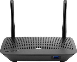 Linksys - AC1200 Dual-Band Wi-Fi 5 Router - Black - Front_Zoom