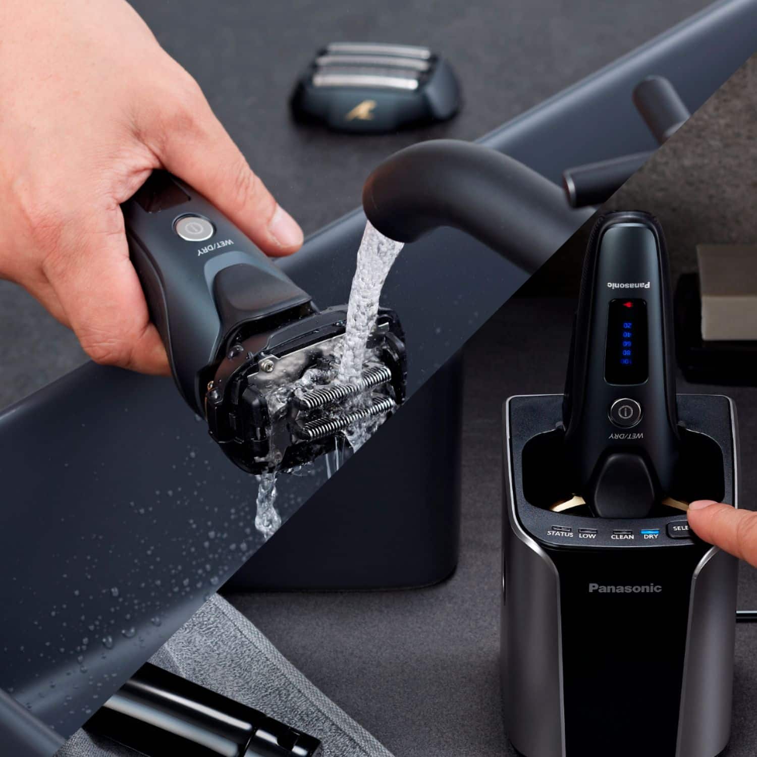 Alt View 12. Panasonic - Arc5 Wet/Dry Electric Shaver - Matte Black.