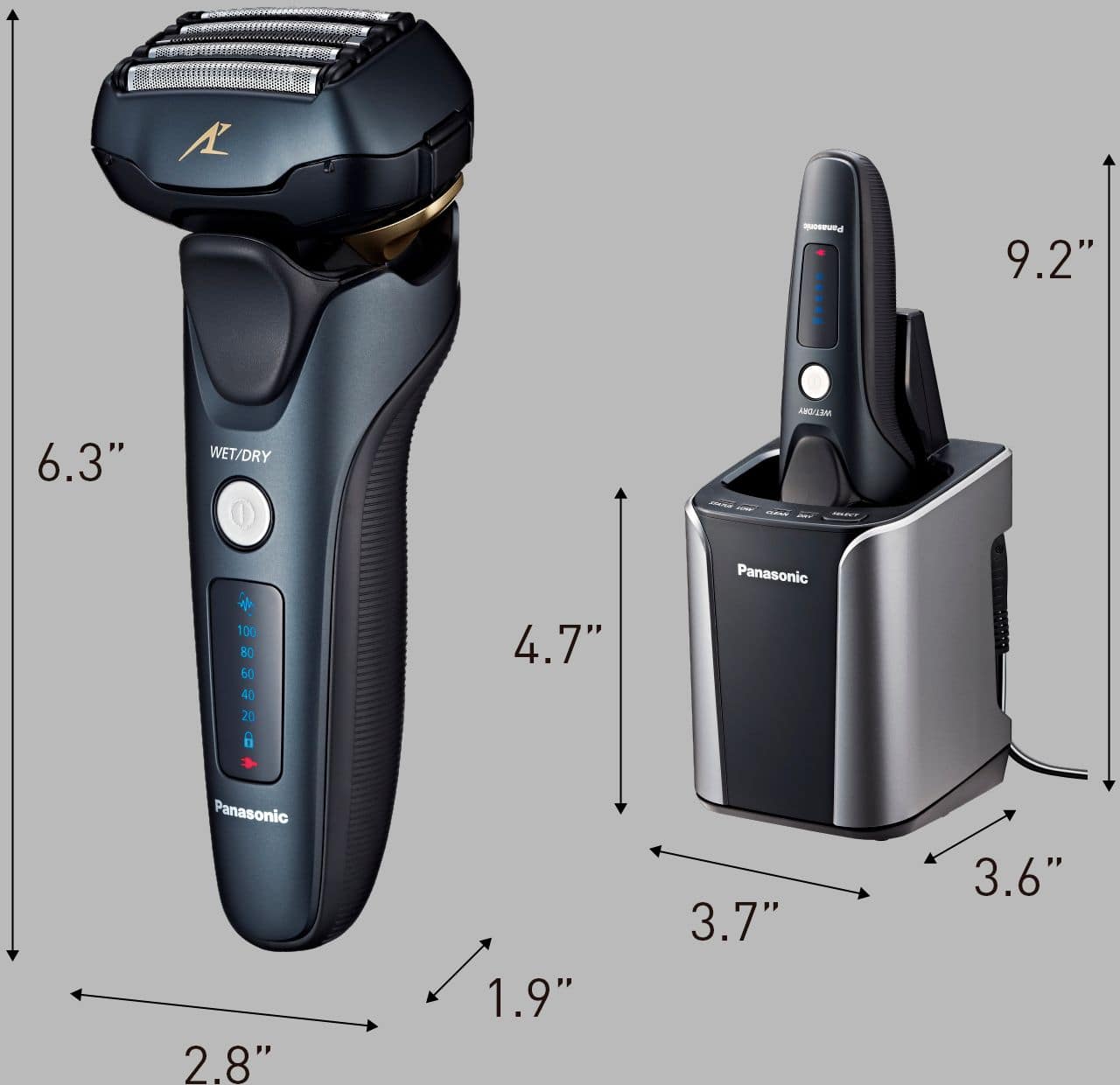 Alt View 15. Panasonic - Arc5 Wet/Dry Electric Shaver - Matte Black.