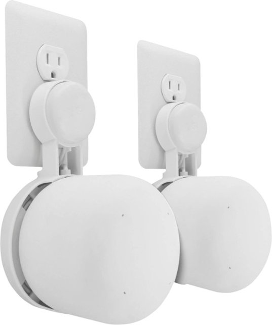 Mount Genie – The Point Outlet Mount for Google Nest Wi-Fi Add-On Points (2-Pack) – White