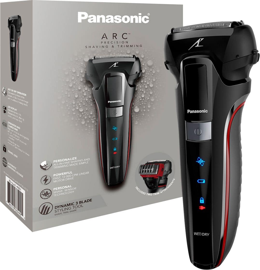Alt View 13. Panasonic - Arc3 Wet/Dry Electric Shaver - Black.
