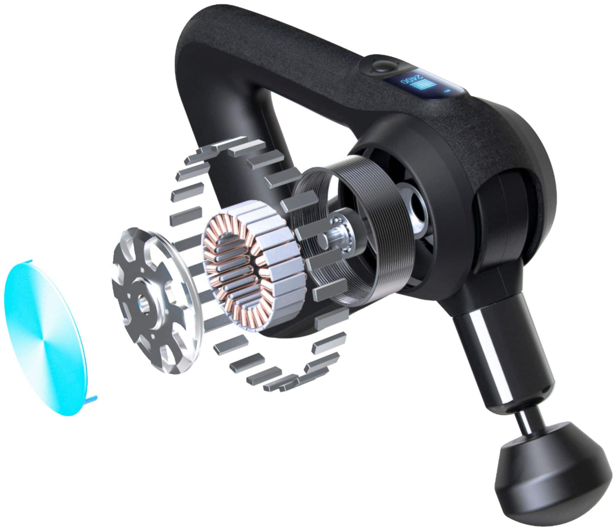 Alt View 15. Therabody - Theragun PRO (4th Gen) Bluetooth + App Enabled Massage Gun + 6 Attachments, 2 Batteries, 60lbs Force - Black.