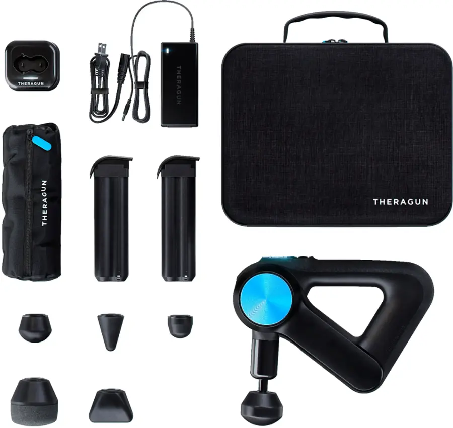 Alt View 16. Therabody - Theragun PRO (4th Gen) Bluetooth + App Enabled Massage Gun + 6 Attachments, 2 Batteries, 60lbs Force - Black.